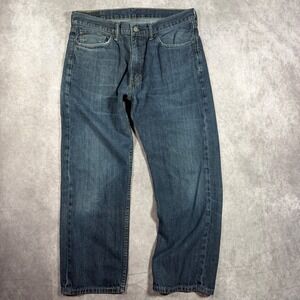 Levis 505 Regular Fit Jeans Mens 36x30 Medium Wash Blue Denim Straight Leg